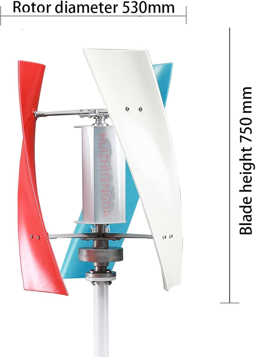 3000W Wind Turbine Generator Vertical, 12V-220V Garden Noise Wind Turbine Generator with Controller 3 Blades Wind Turbine Kits for Home, Monitoring Use,24v