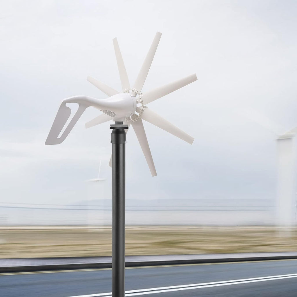 Wind Turbine Generator Kit 600W 12V w/8 Blade, Wind Generator Kit w/Charge Controller, Wind Power Generator for Marine, Home, Windmill Generator Suit for Hybrid Solar Wind System