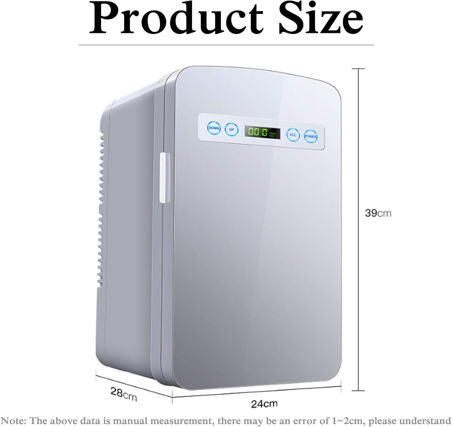 Mini Fridge Electric Cooler and Warmer 10L for Car and Home Portable Freezer Touch Digital Display Electric Coolers for Camping Single Door with Handle Three Layers