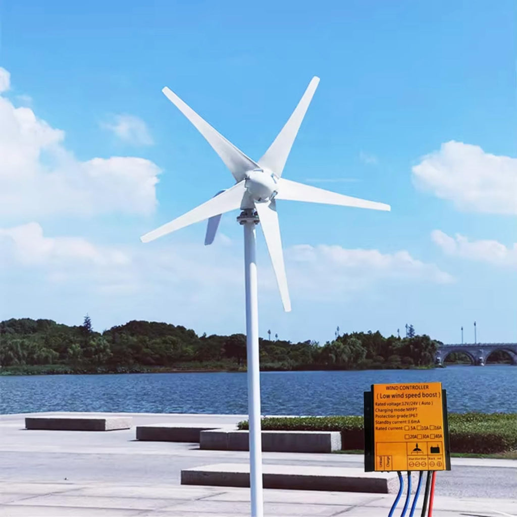 Three-phase Ac Permanent Magnet Synchronous 3000w Wind Turbine Generator windmill turbine 12v 24v 48v with charge controller for Home,Park,RVs,Boats,Farm,12V
