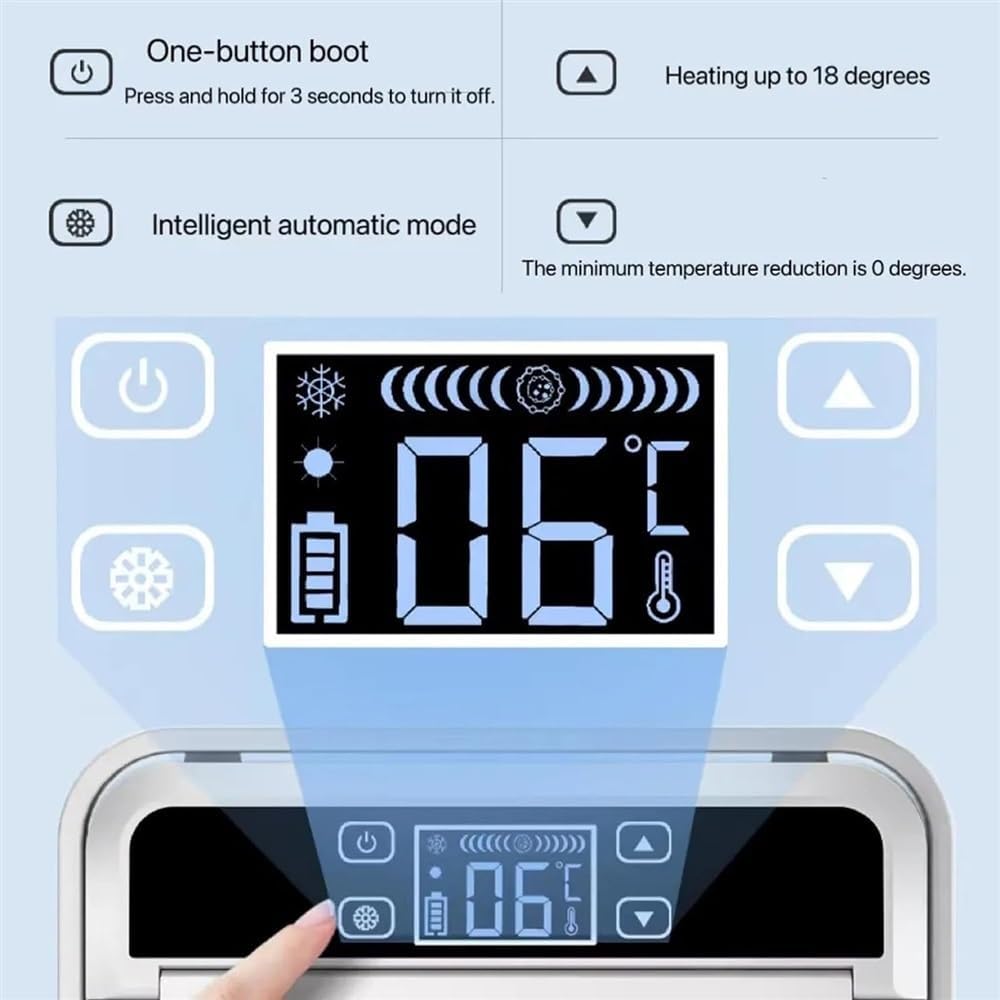 Insulin Cooler Case Diabetic Cooler Box Mini Drug Refrigerator Keeping Cooling 0-18℃ Portable car Insulin Cooler Box with Alarm, Battery Pack & USB(1Battery)