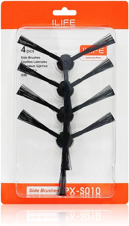 ILIFE A30 Pro Robot Vacuum and Mop Combo, Self Emptying Robot Vacuum Cleaner + Replacement Side Brushes, 4 Pack Included