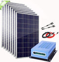 800 Watt Solar Panel Kit for Home:8pcs 100W Polycrystalline PV Panel with 40A MPPT Charge Controller & Accessory 12V 24V Off-Grid System