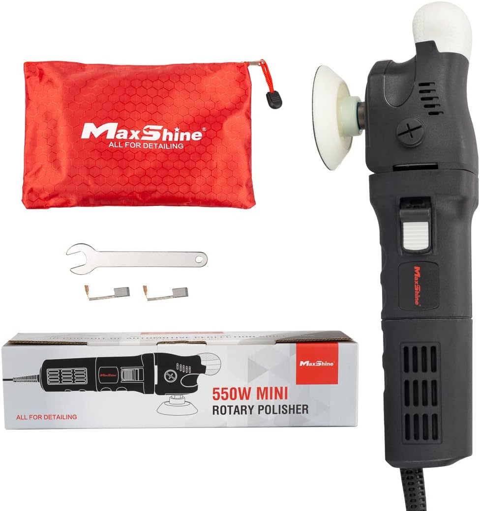 Maxshine 3' & 5' Combo Pro Rotary Polishers - 5/8' Thread - Auto Detailing Tool for Paint Protection, Swirl & Scratch Repair, Buffing, Glossy Shine - Ideal for Cars, Trucks, SUVs