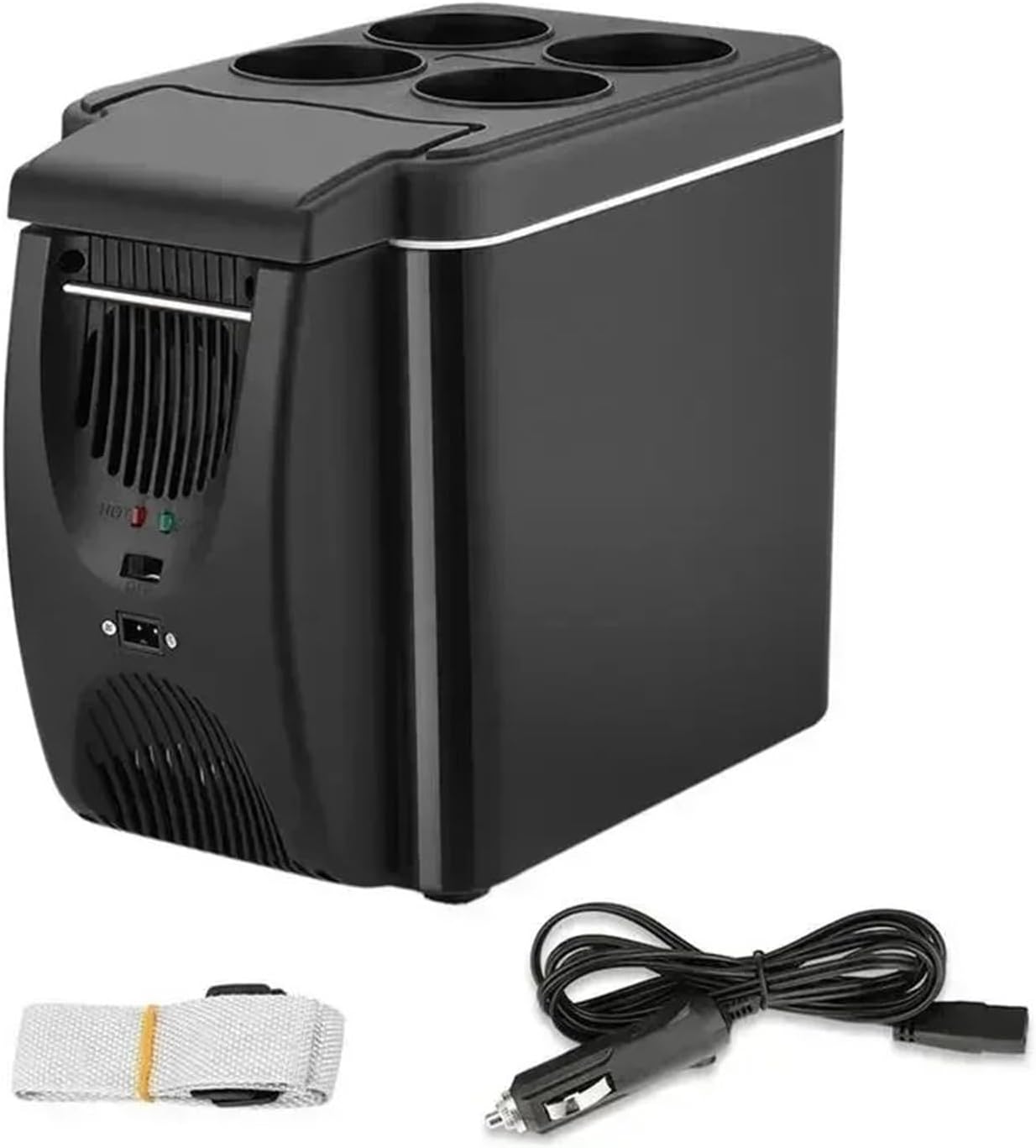 Mini Freezer 6L 12V Electric Car Refrigerator Car Freezer Cooler And Warmer Electric Fridge Portable Icebox Travel Refrigerator(6L 12V Black)