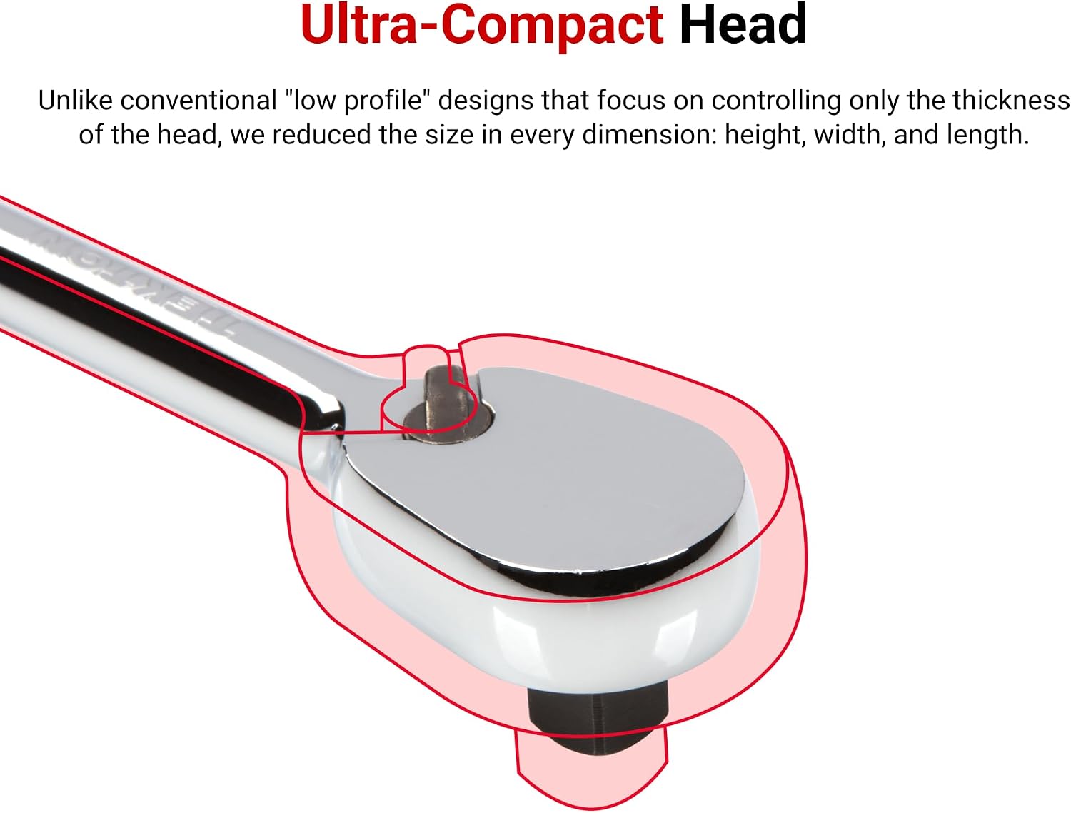 TEKTON 1/2 Inch Drive Flex Head Non-Quick-Release Ratchet Set, 2-Piece (10-1/2, 14 in.) | SRH92201