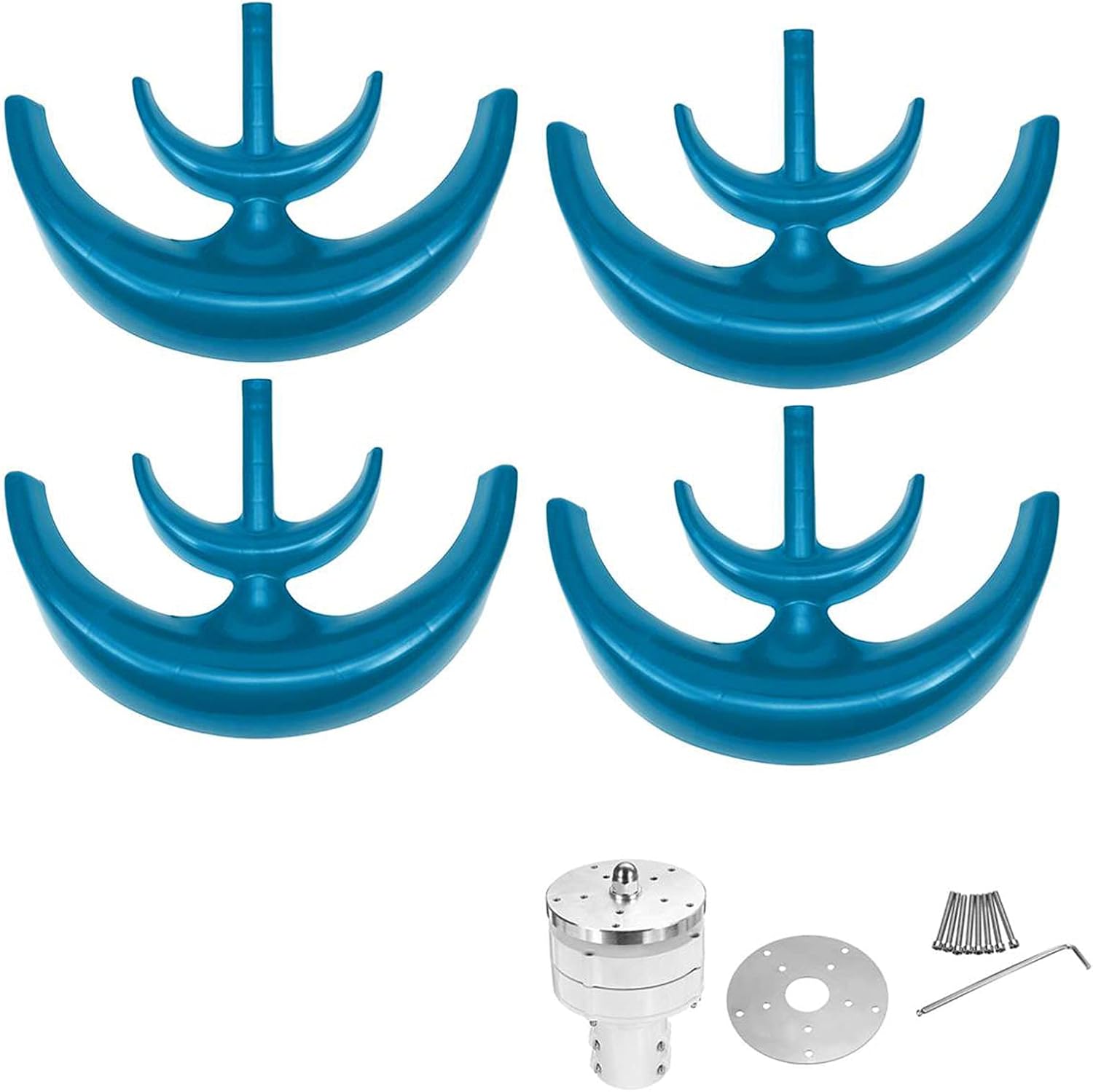 3000W Lantern Wind Turbines Generator, AC 12V 24V 5 Blades Vertical Axi Turbines Kit for Home Hybrids Streetlight Electromagnetic