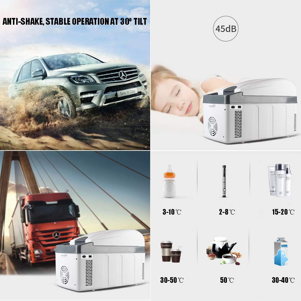 20L Mini Car Refrigerator Fridge Hot Cold Portable Electric Cool Box Lightweight Compact Warmer Freezer