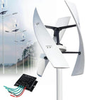 12V 24V 48V 220V Windmill Wind Turbine Generator with MPPT Controller,10000W Portable Vertical Helix Wind Power Turbine Generator,3 Blade Wind Generator Kit for Home Energy Supplementation 12000W-24V