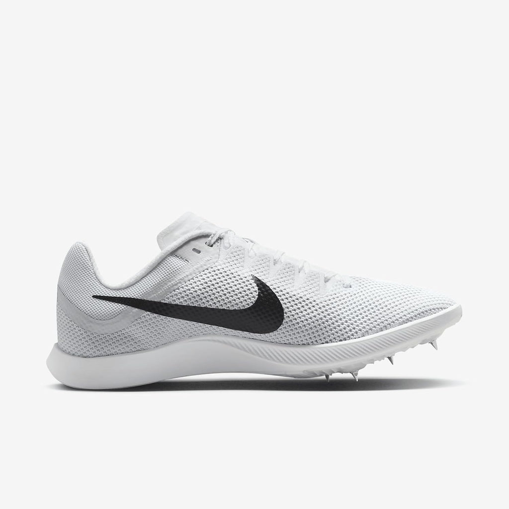 Nike Zoom Rival Distance Track & Field Distance Spikes, White/Black-Metallic Silver, 7