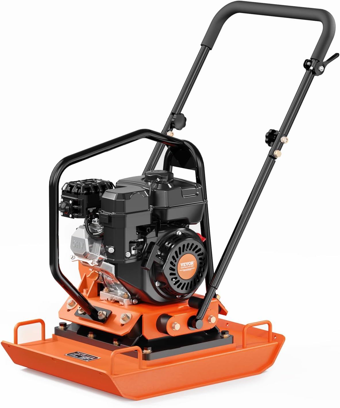 VEVOR Plate Compactor, 7.0 HP Gas Engine, 4451.22 lbf Vibration Compaction Force, 432 sq. in Plate, 5400 RPM Power Tamper, Ground Compactor Rammer for Dirt, Gravel, Asphalt, Foundation, EPA Compliant