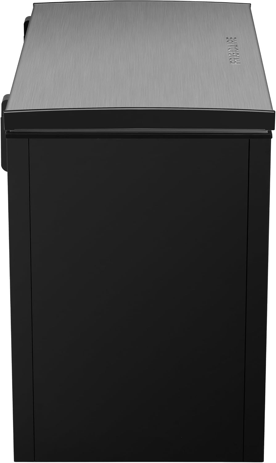 FRIGIDAIRE Chest Deep Freezer, 7 Cu. Ft, Black Adjustable Thermostat-Removable Vinyl Coated Wire Basket-Easy Defrost Drain, Eye-Catching Stainless Steel Top Door- Garage Ready