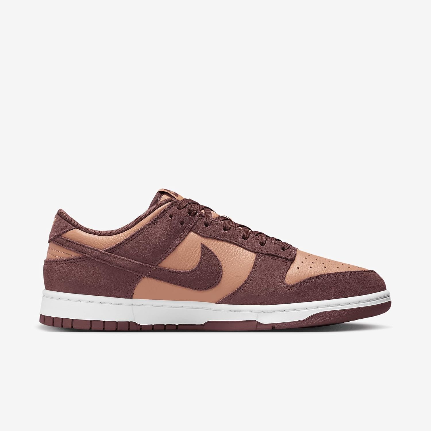 Nike Dunk Low Retro Men's Shoes (FQ8249-200, Amber Brown/White/Dark Pony)