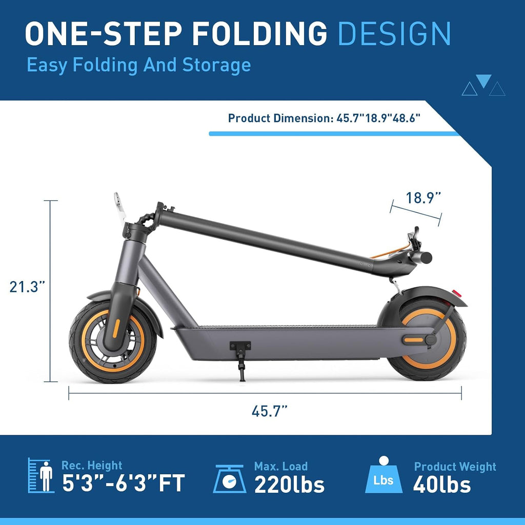 Hiboy S2/S2 MAX Electric Scooter, 350/500W Motor, 8.5/10' Tires, 17/40.4 Miles Range E Scooter, 19 Mph Folding Commuter Electric Scooter for Adults
