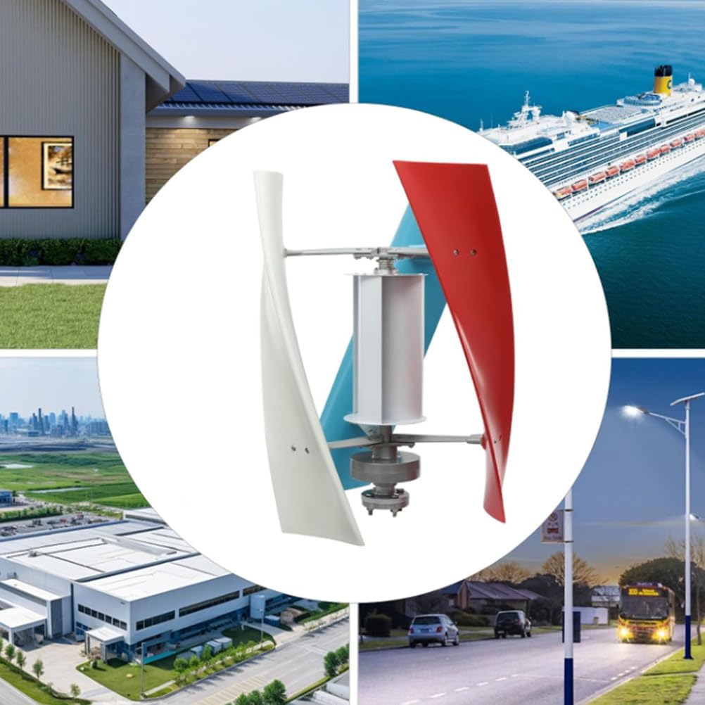 12V, 1000W Multifunctional Magnetic Levitation Turbine 12V 24V 48V Vertical Axis Wind Turbine Generator with MPPT Controller for Home Street Lighting(1000W,220V)