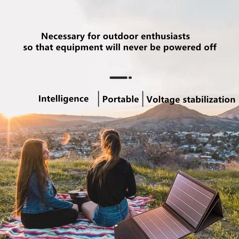 60W/80W/100W Portable Solar Panel(Dual 5v USB with 18v DC Output) Monocrystalline Solar Charger Foldable Solar Panel Bag for Laptop, Portable Generator, 12v Car, Boat, RV Battery etc.(60W)