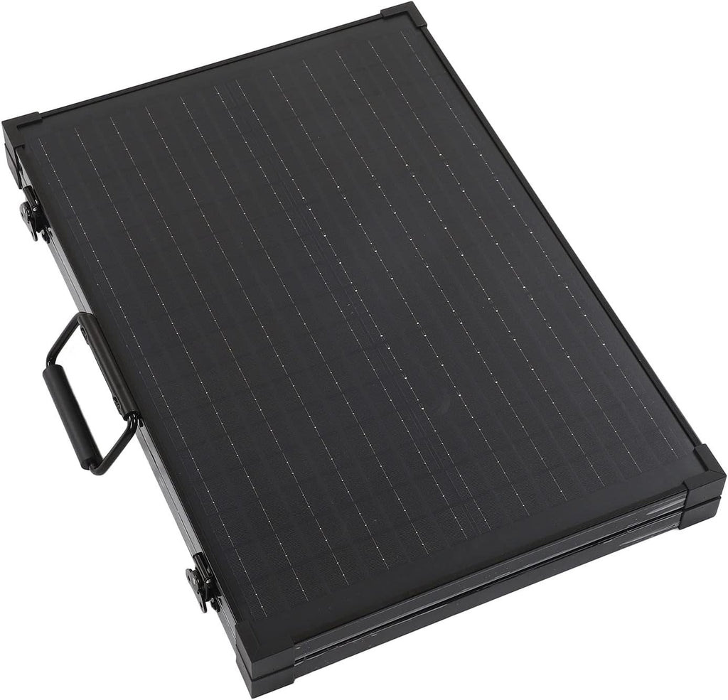 Foldable Solar Panel Solar Generators Monocrystalline Silicon Cells Aluminum Frame Ideal for RV Camping with Stand for Outdoor Use (80W)