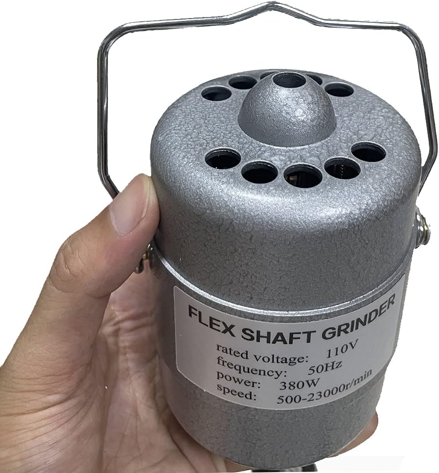 380W Rotary Tool Flex Shaft Hanging Grinder Machine Carver Electric Multi-function Metalworking Tools Repair Kit, Foot Pedal Control, Metal Flexible Shaft, 23000 RPM