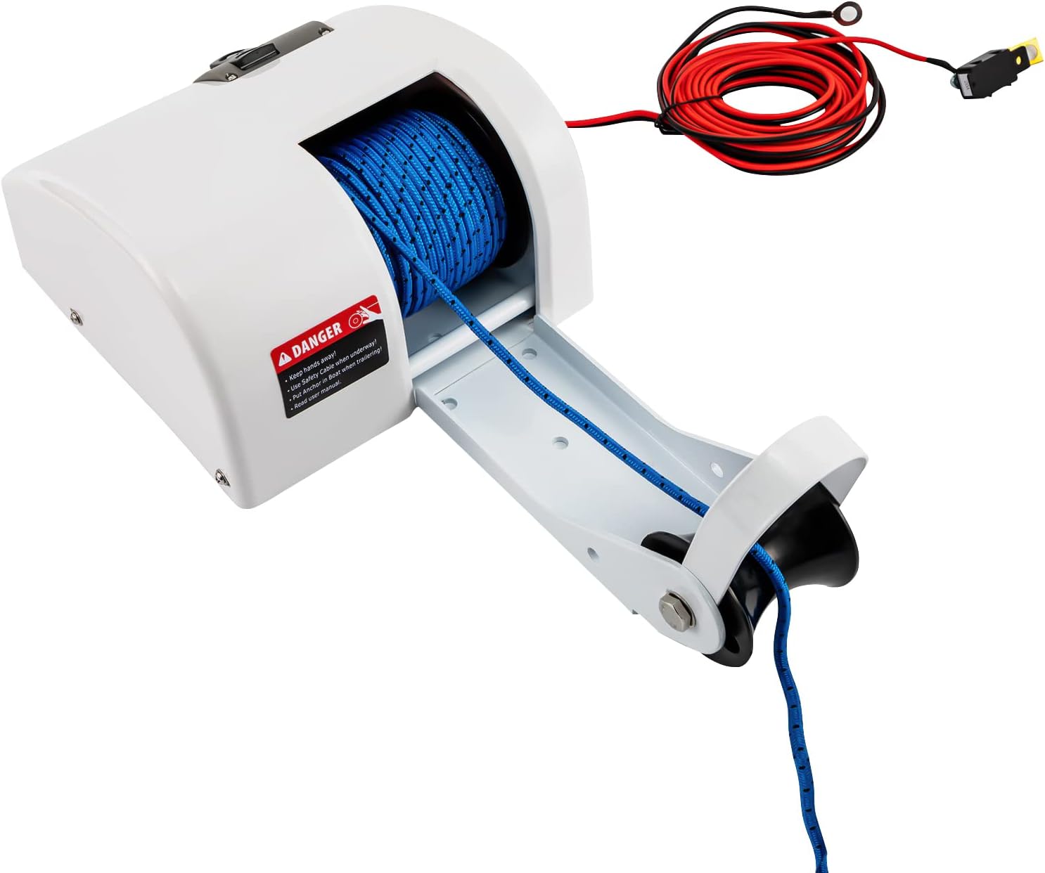 OUKANING Boat Electric Anchor Winch, Anchors Up to 25/35/45 LBS, 12-Volt DC Boat Anchor Wench with Wireless Remote Control, High-Efficiency Marine Saltwater Anchor Windlass Kit Includes 100-feet Rope