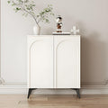 LITFAD Wood Buffet Sideboard Floor Freestanding Cupboard Modern Style Entrance Cabinet, Kitchen Appliance Storage Cabinets, Living Room Storage Cabinet - White 23.5' L x 13.5' W x 39.5' H