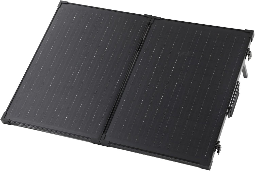 Foldable Solar Panel Solar Generators Monocrystalline Silicon Cells Aluminum Frame Ideal for RV Camping with Stand for Outdoor Use (80W)