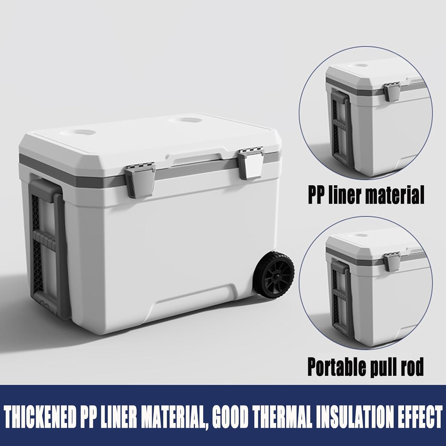Car Camping Coolers for Chrysler Concept/Pacifica/Voyager/300 Letter Series/300C, Waterproof Portable Cooler, Leak Proof Picnic Insulated Bag, Ultra-Light Premium Ice Chest Box,C-Blue-45L