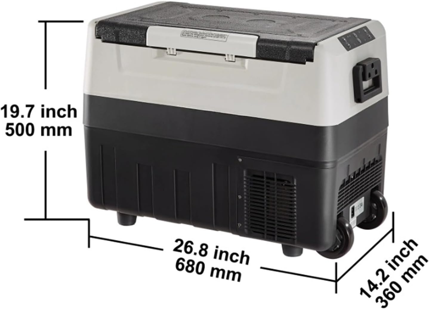 35L/45L/55L Portable Foldable Handle Car Refrigerator With Wheel Compressor Freezer For Camping Picnics Car Home Traval(55L)