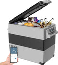 12 Volt Car Refrigerator,58QT(55L) Electric Cooler,Portable Freezer 12/24V DC 110-240V AC For Camping, Travel,Home