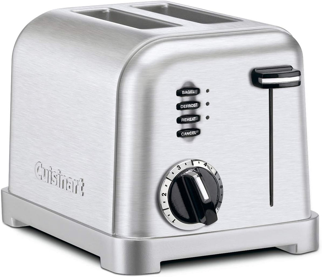 Cuisinart SCO-60 Deluxe Stainless Steel Can Opener & Metal Classic 2-Slice toaster, Brushed Stainless