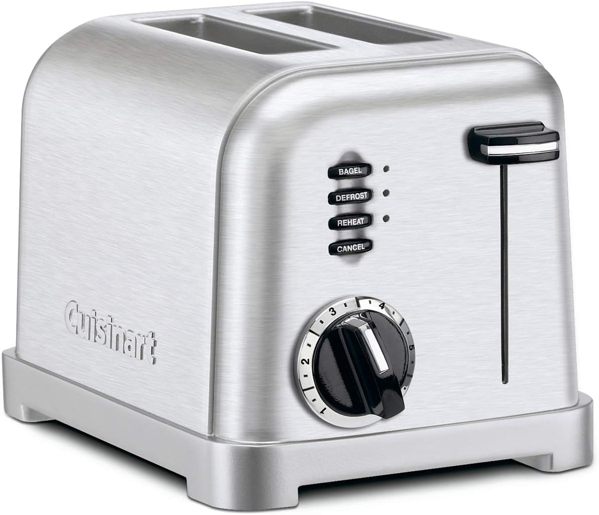 Cuisinart SCO-60 Deluxe Stainless Steel Can Opener & Metal Classic 2-Slice toaster, Brushed Stainless