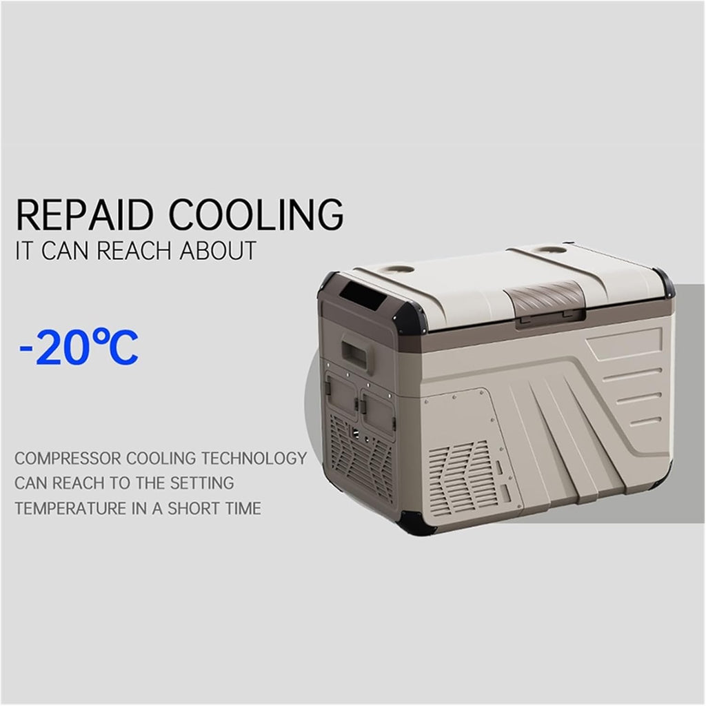 Mini 12V Refrigerator For Car – Dual-Use Electric Cooler & Freezer For Camping(Black 35L)
