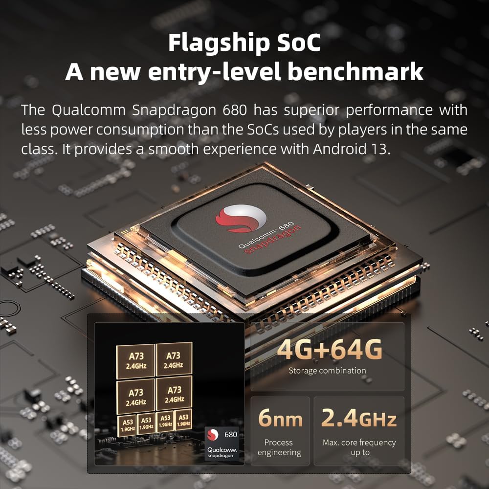 FiiO M21 Android 13 Portable Music Player MP3 Snapdragon 680 4* CS43198 DAC Chips Hi-Res Audio DSD Bluetooth LDAC (Titanium Gold)