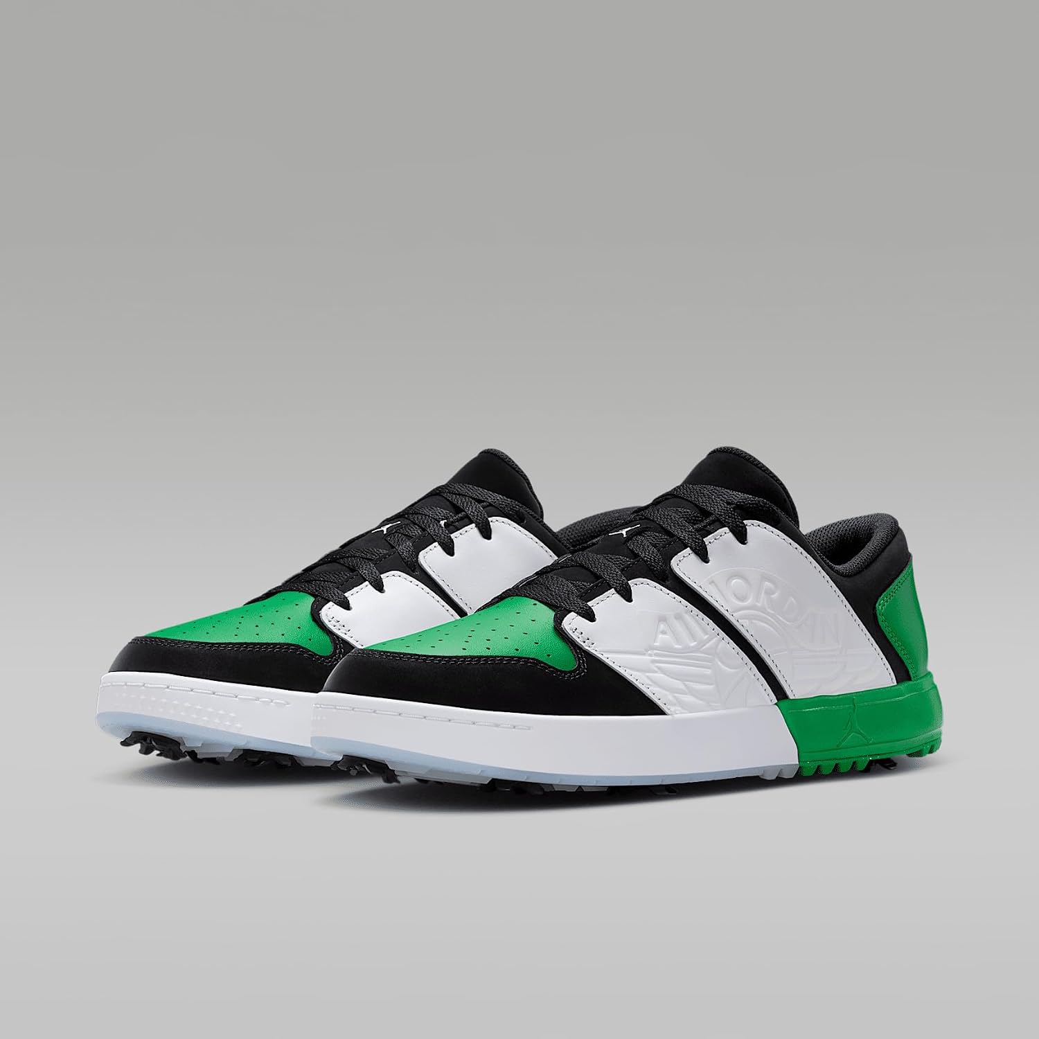 Nike Golf Air Jordan NU Retro 1 G Shoes - Black/Lucky Green/White 002