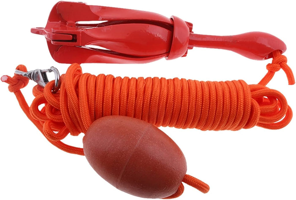 Anchors Red Universal Folding Grapnel Boat Anchors Kit for Kayaks Canoes Paddle Boards Stainless Stee 3.3lb/1.5kg for Boat Yacht Kayak