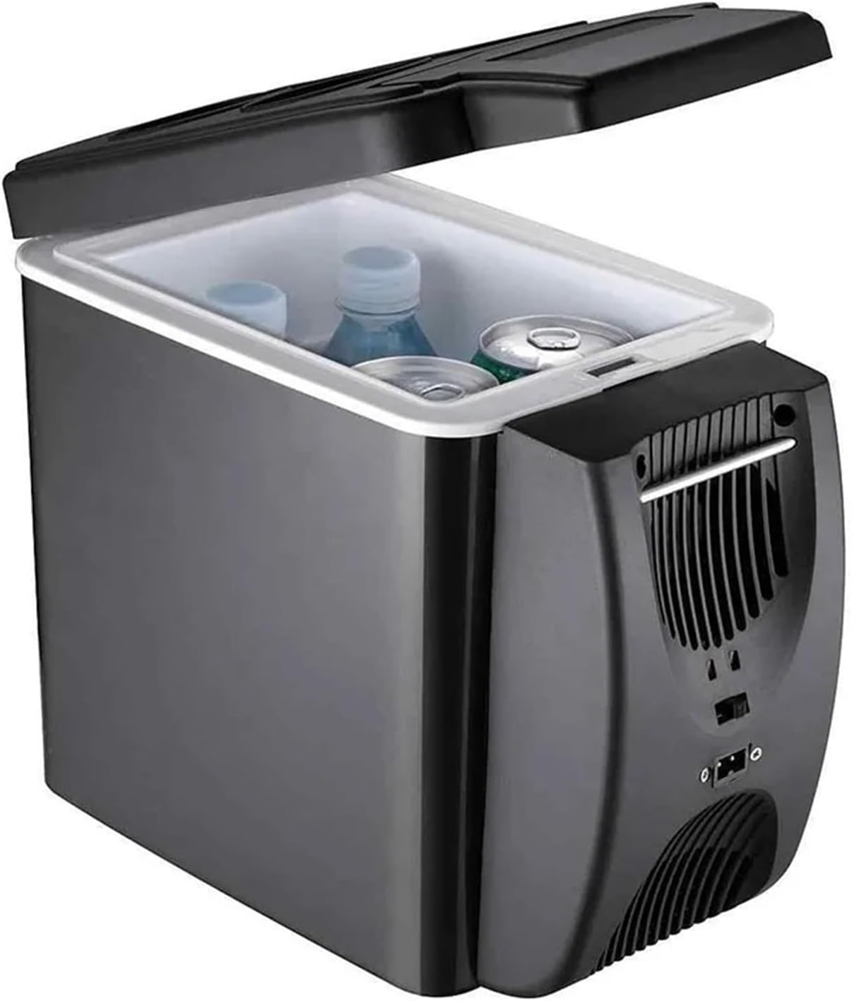 6L Portable Compact Mini Fridge 12V Car Refrigerator Freezer For Camping Traveling Electric Cool Box Summer Outdoor Fridge(6L 12V Black)