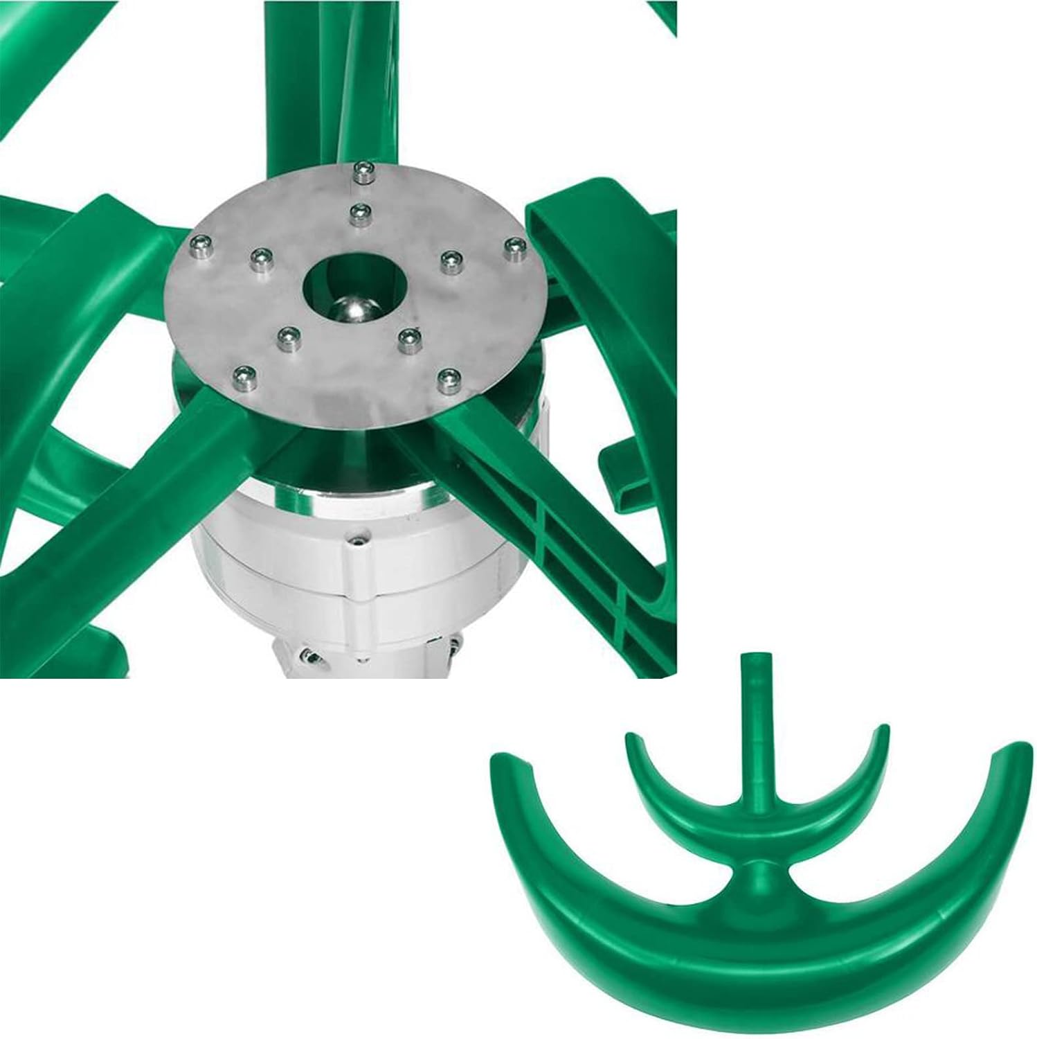 1000W-1500W No Noise Vertical Magnetic Wind Generator, with Charge Controller Vertical Axis Wind Turbine for Outdoor Garden(5 Blades,220V)
