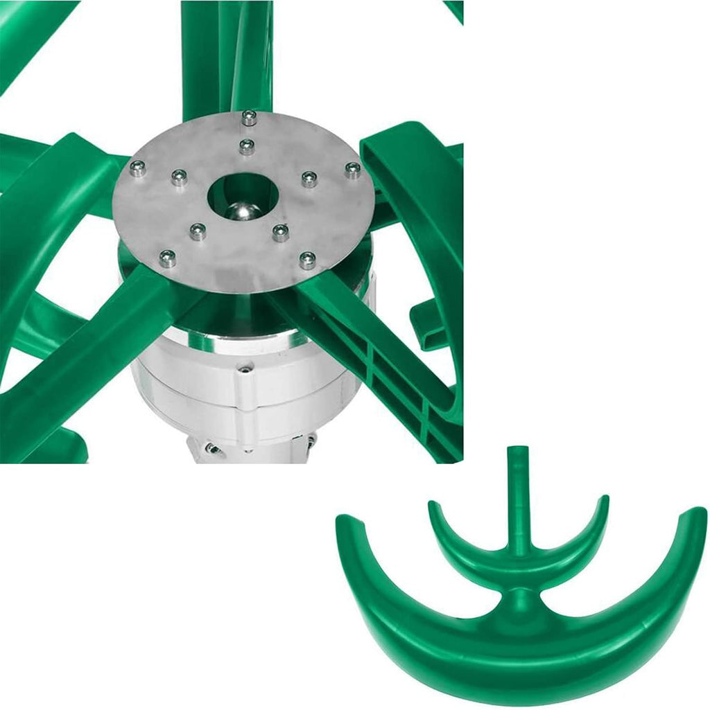 1000W-1500W No Noise Vertical Magnetic Wind Generator, with Charge Controller Vertical Axis Wind Turbine for Outdoor Garden(5 Blades,220V)