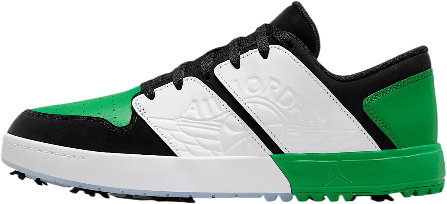Nike Golf Air Jordan NU Retro 1 G Shoes - Black/Lucky Green/White 002