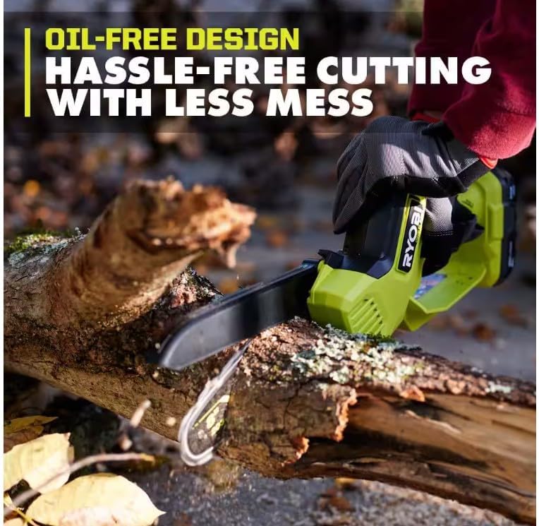RYOBI 18V Brushless 8 in. Battery Compact Pruning Mini Chainsaw (Tool Only)