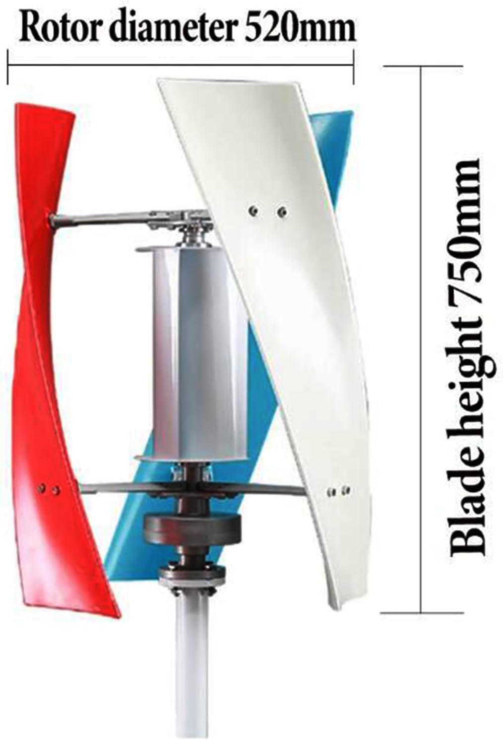 1000W-5000W Outdoor Wind Turbine Generator Kit,W/Controller Permanent Magnet Low Wind Speed 3 Blades Wind Power Kit Suitable for Emergency Power Generation,24V