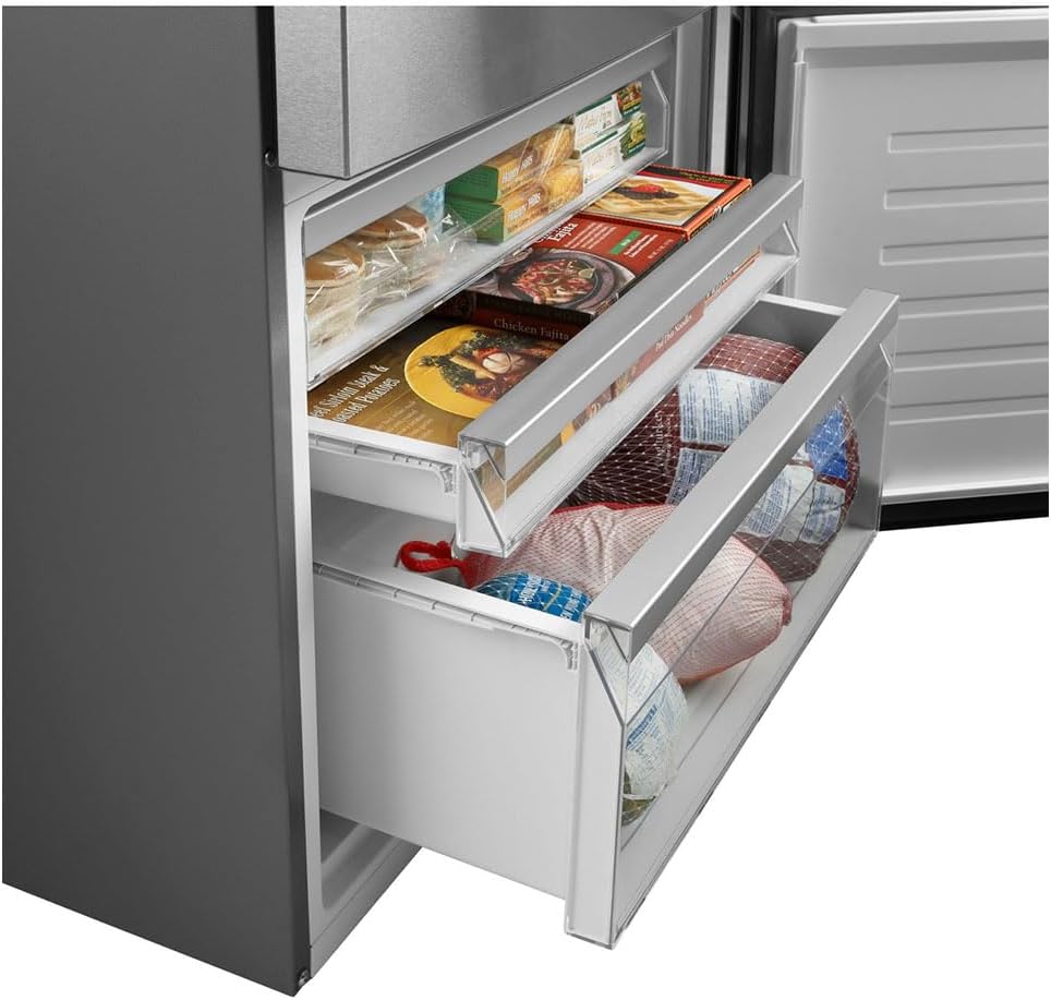 GE Appliances 17.7 cu. ft. Bottom Freezer Refrigerator in Fingerprint Resistant Stainless Steel, Counter Depth