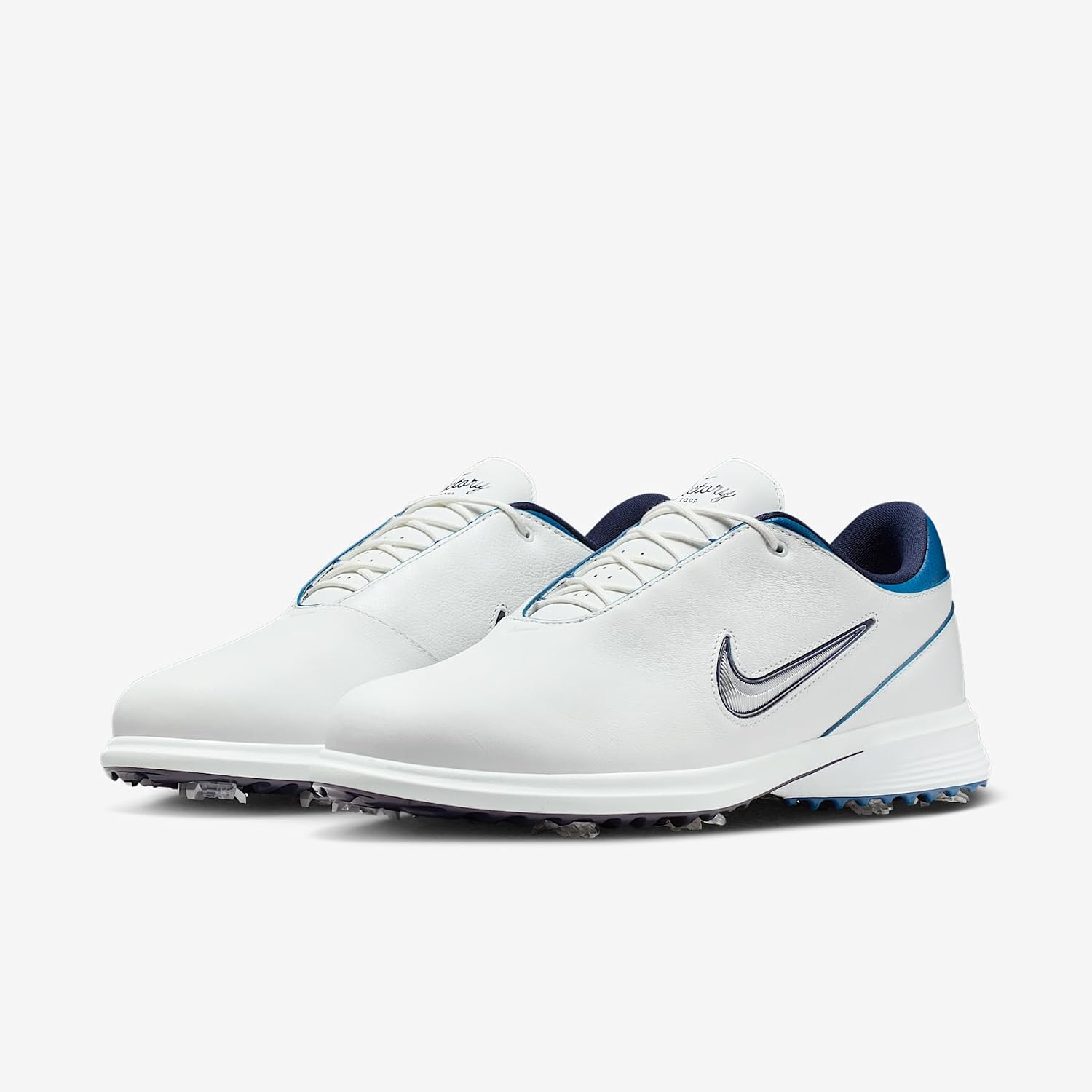 Nike Victory Tour 4 Golf Shoes (Summit White/Court Blue/Metallic Silver)