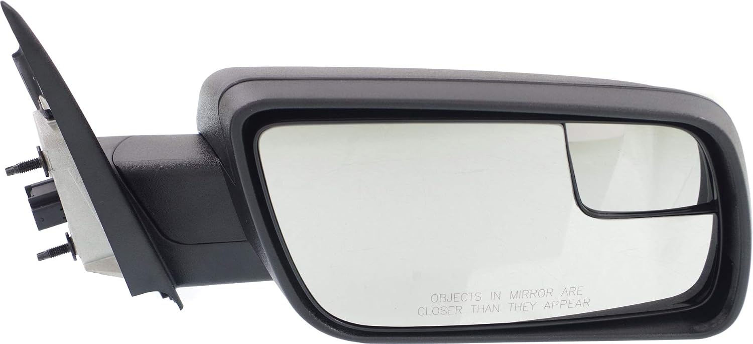 Kool Vue Driver & Passenger Side Power Non-Heated Mirrors for Ford Flex 2013-2019 With Spotter Glass; Without Memory & Puddle Lamp Textured