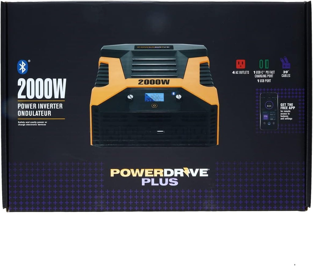 PowerDrive 2000 Watt Power Inverter, PWD2000P with Bluetooth Wireless Tech and Remote Control