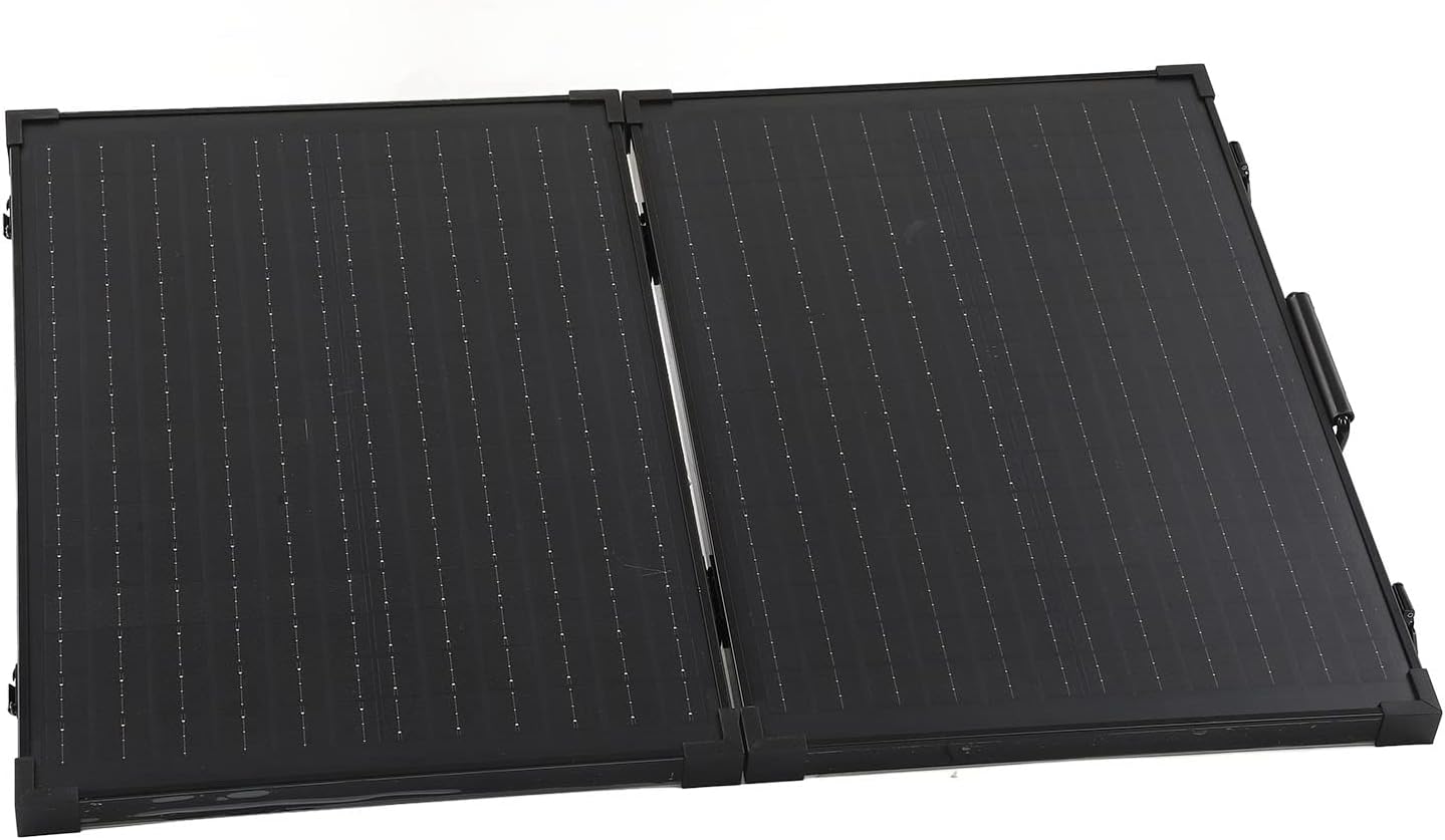 Foldable Solar Panel Solar Generators Monocrystalline Silicon Cells Aluminum Frame Ideal for RV Camping with Stand for Outdoor Use (80W)