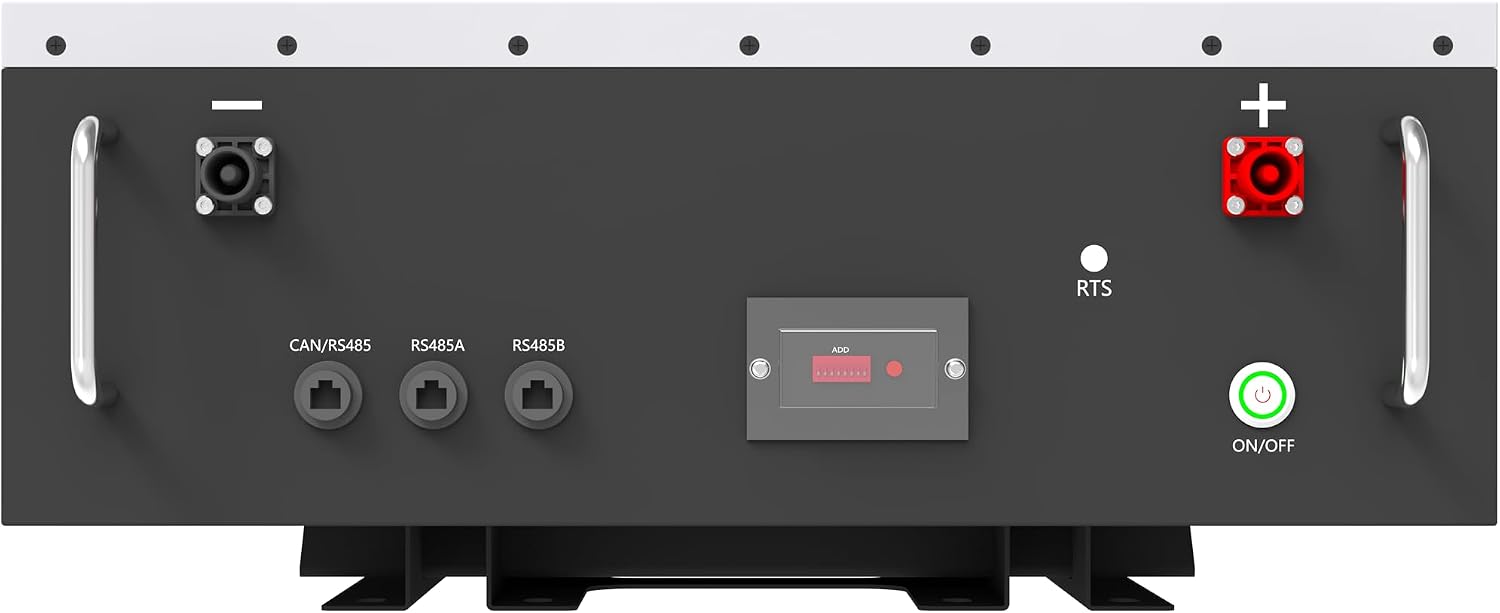 Liniotech 48V 200Ah LiFePO4 Battery 10kWh Power Wall | UL1973 Certified Solar Battery | Compatible with Sol-Ark Inverters | Home Backup Energy Storage System | Off-Grid & Grid-Tie Solar Battery