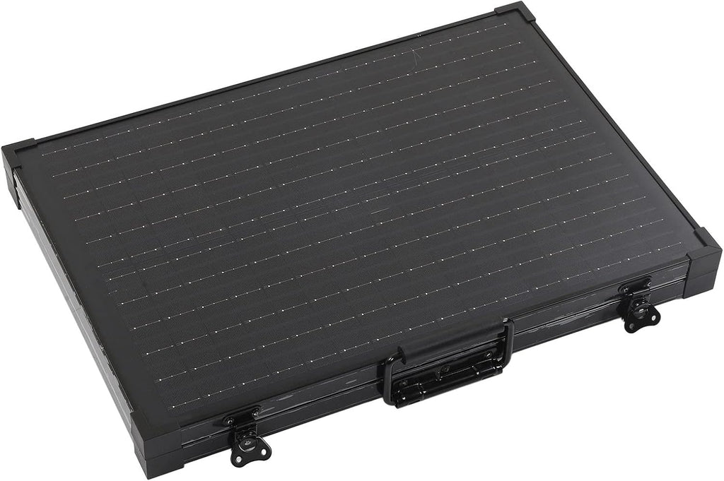 Foldable Solar Panel Solar Generators Monocrystalline Silicon Cells Aluminum Frame Ideal for RV Camping with Stand for Outdoor Use (80W)