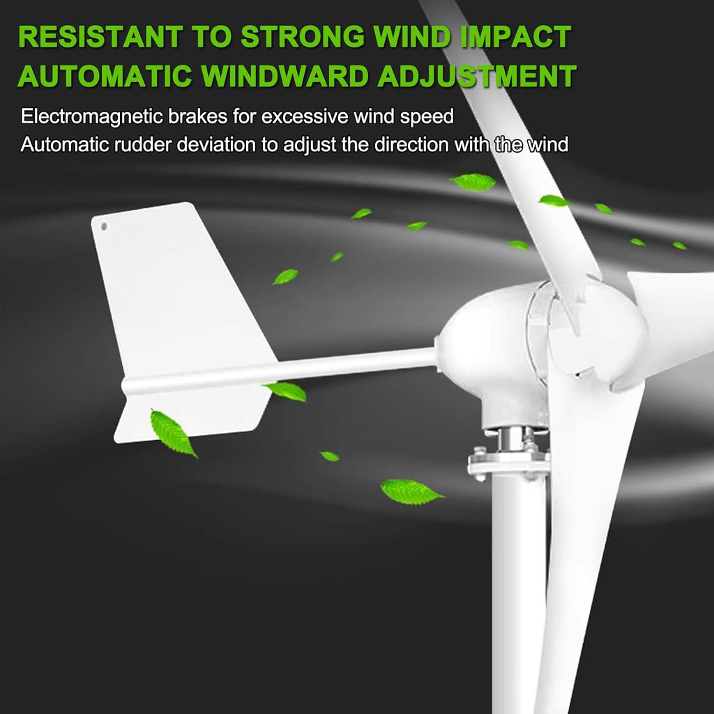 High Power Generation Rate Small Home Outdoor Permanent Magnet DC Wind Turbine Generator, 300w, 600w, 1000w Windmill Generator, 3 Blades, Wind Turbine Generator(1000w)