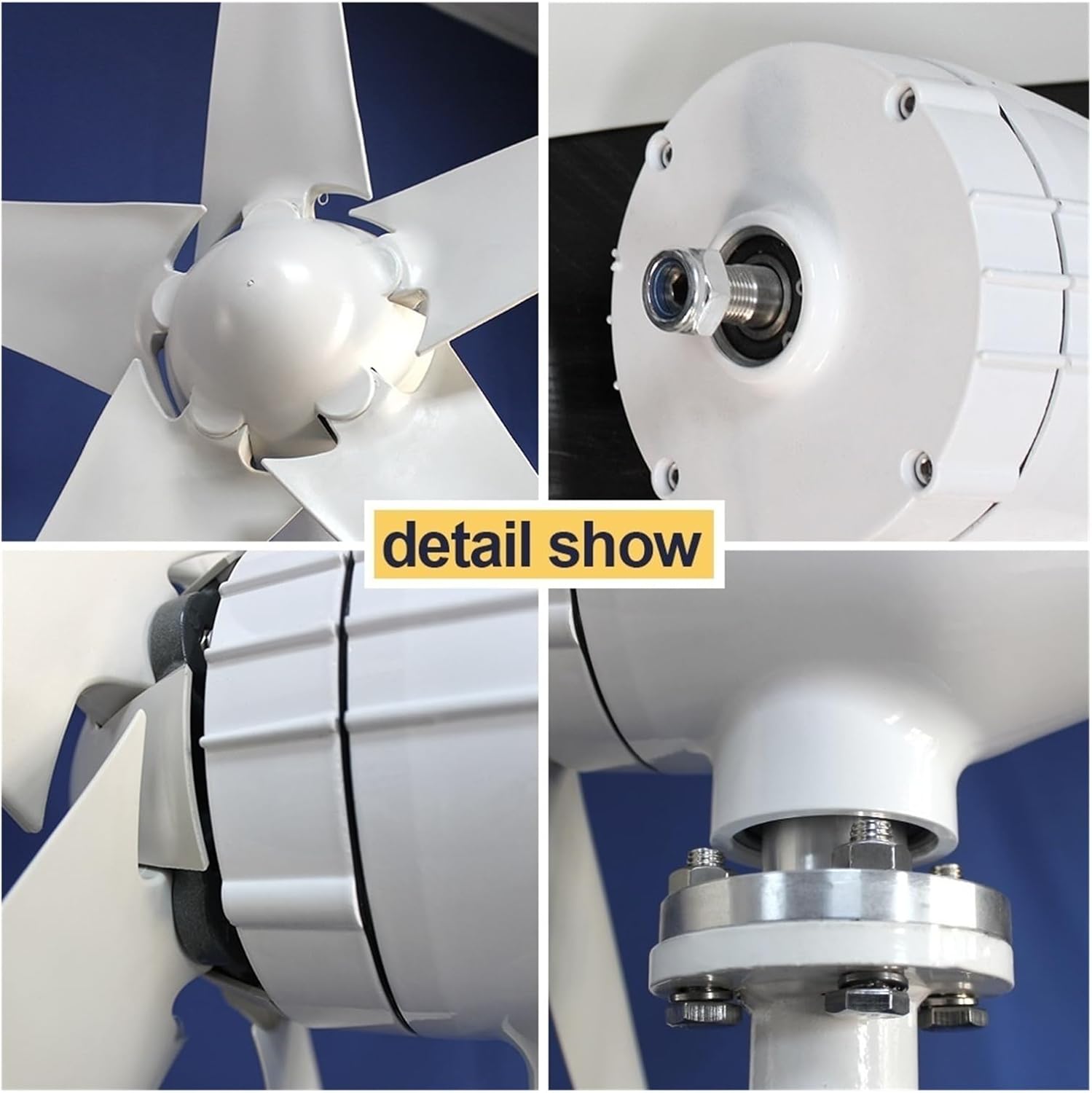 Wind Turbine Generator, Wind Mill Turbine Generator Energy Power 800W 1000W 12V 24V 48V Complete Kit Residential With MPPT Charge Controller For Homeuse for Marine, RV, Home(1KW,MPPT CONTROLLER_12V)