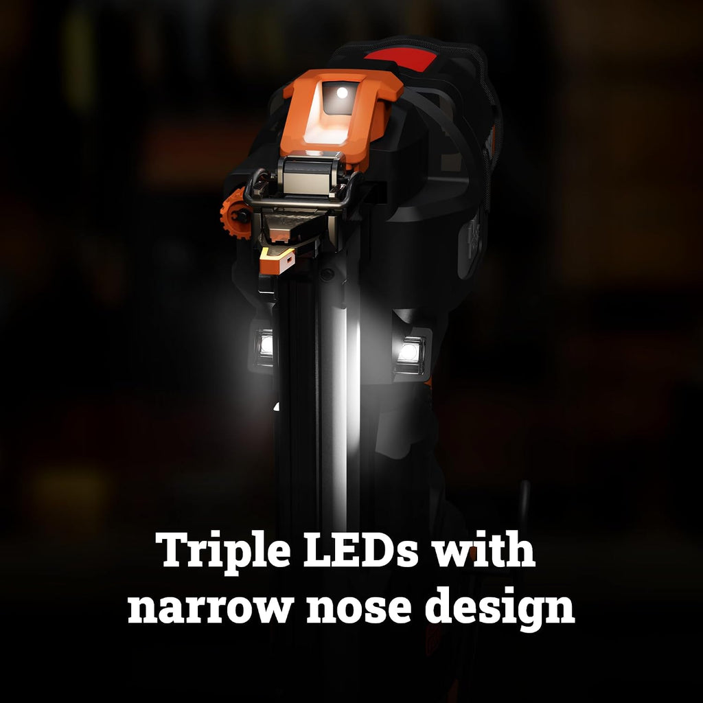 WORX Brad Nailer Cordless, 20V 18 ga Brushless Nail Gun Cordless, High Driving Power, Up to 2-⅛' into Hardwood, Narrow Nose, 3 LEDs, 3000 Nails & 20V 2.0 Ah Battery and Charger Included, PowerShare